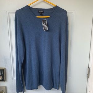 ALFANI. NWT. Heather Blue Sweater. V-Neck.